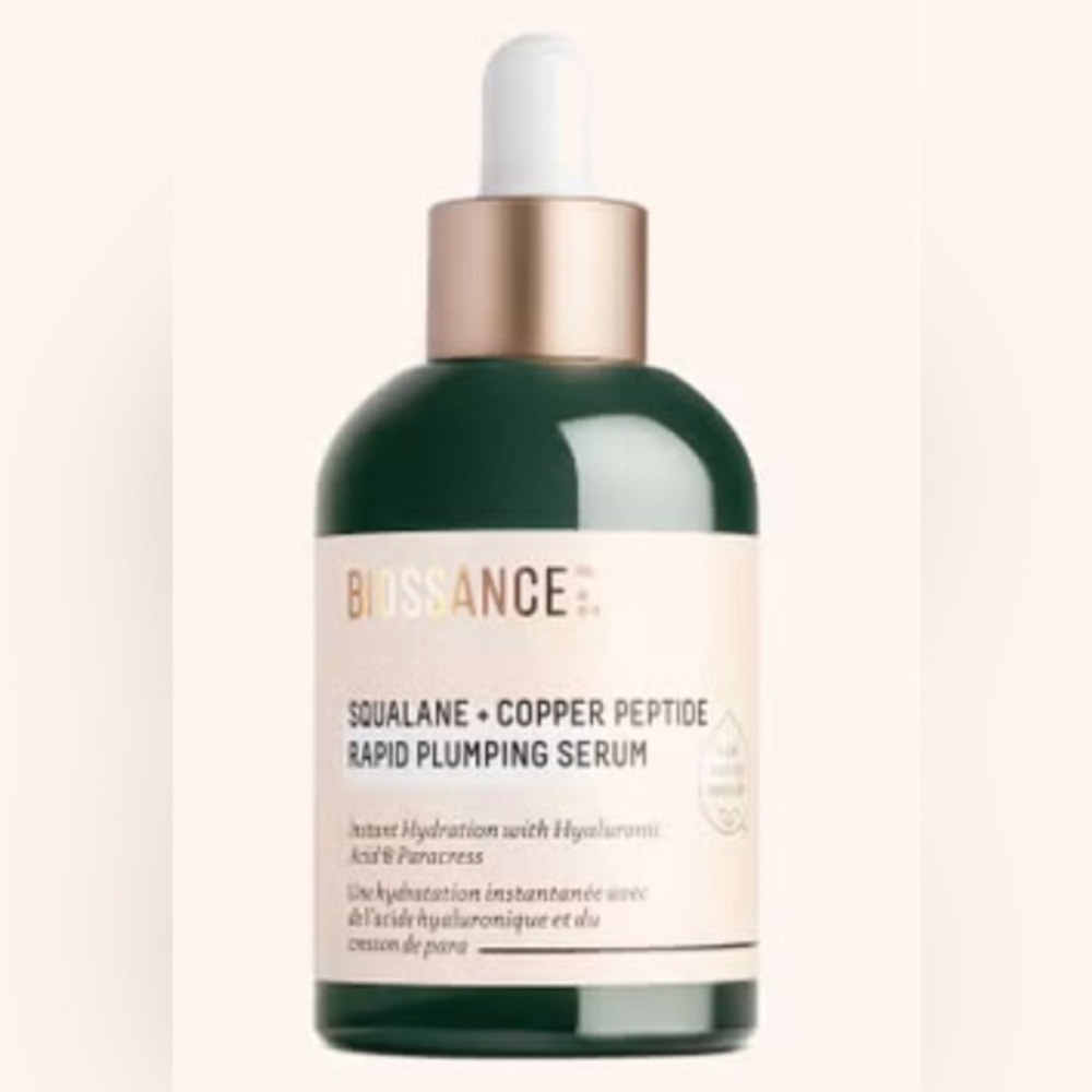 Biossance Squalane + Copper Peptide Serum, Full Size 1.69 oz. New.